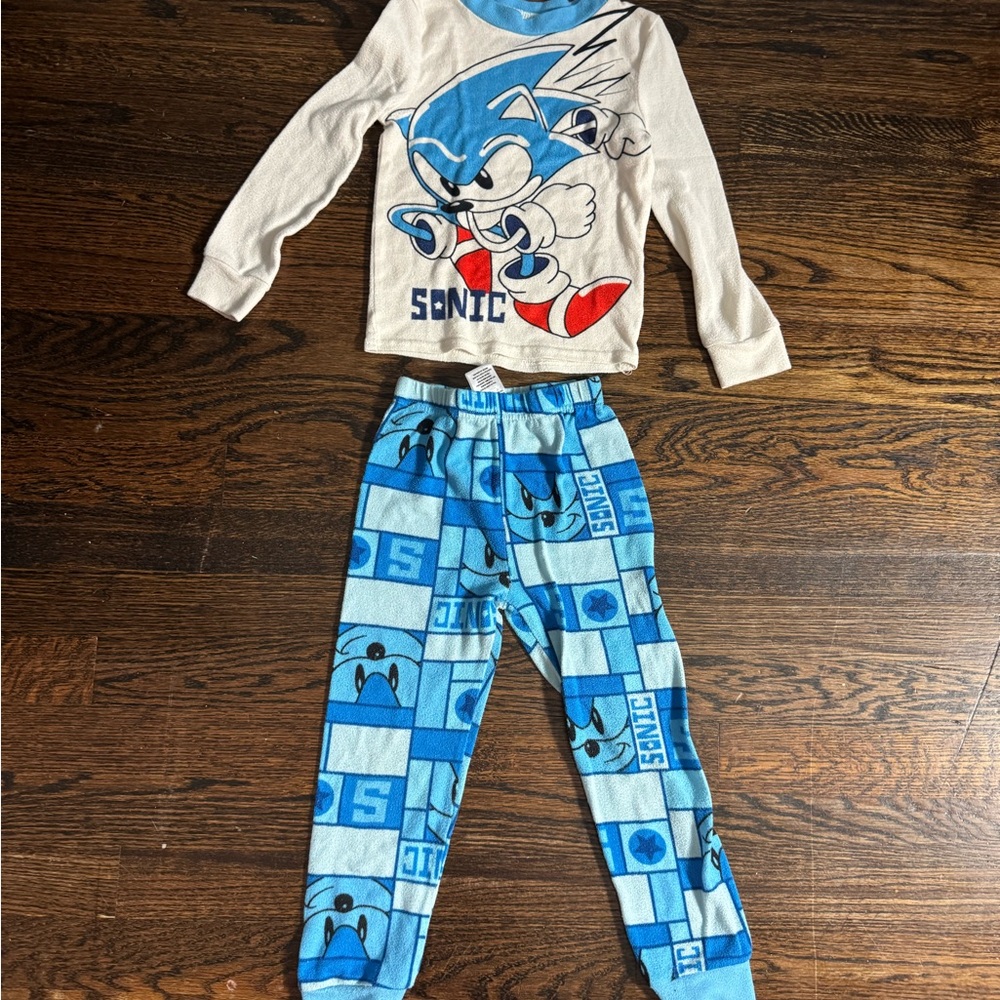 Sonic Kids Pajama Set - Cream and Blue